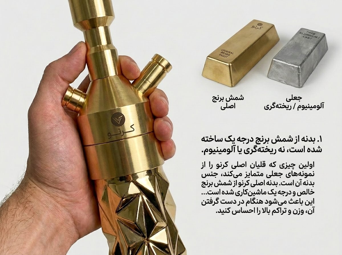 بدنه از شمش برنج درجه یک ساخته شده ، نه ریخته‌گری و نه آلومینیوم