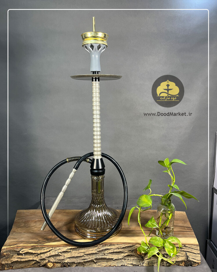 قلیان تمام سوپاپ کارمانیا کوه نور با شیشه نسکافه ای 