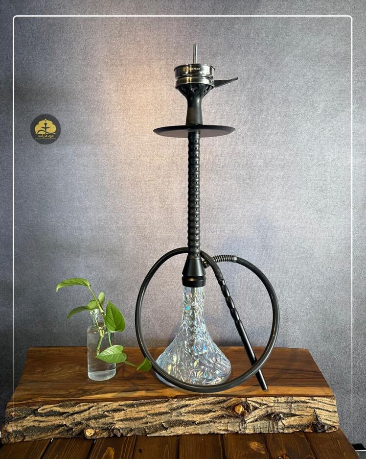 قلیان لوکس کارمانیا تمام سوپاپ کارمانیا شیشه آیس روشن