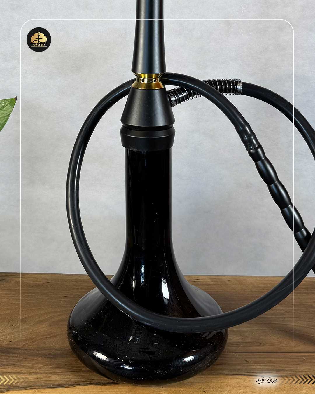 قلیان لوکس کارمانیا تنه کوتاه مدرن مشکی