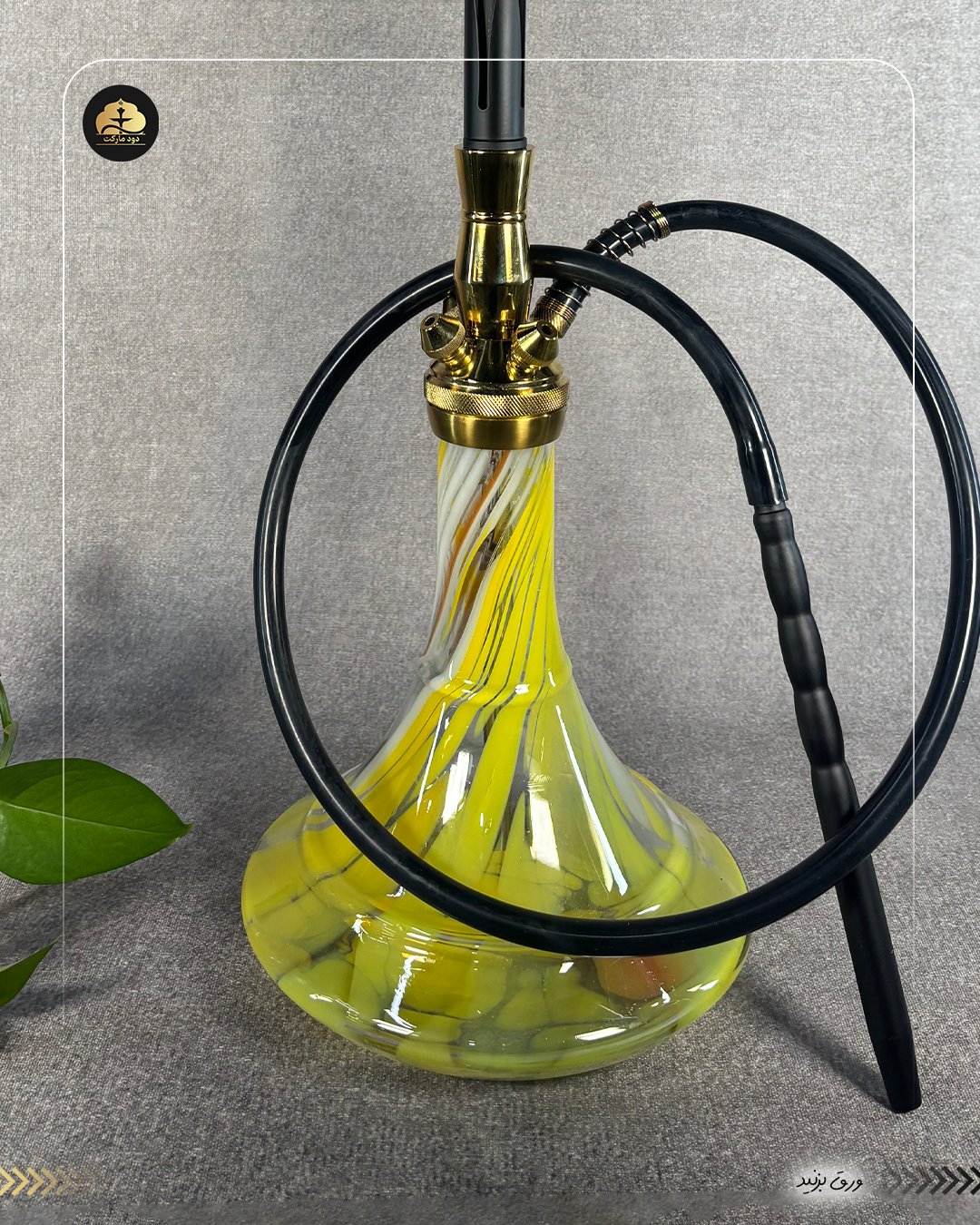قلیان کارمانیا سه سوپاپ شیشه آبرنگی {12 ماه گارانتی + اورجینال}