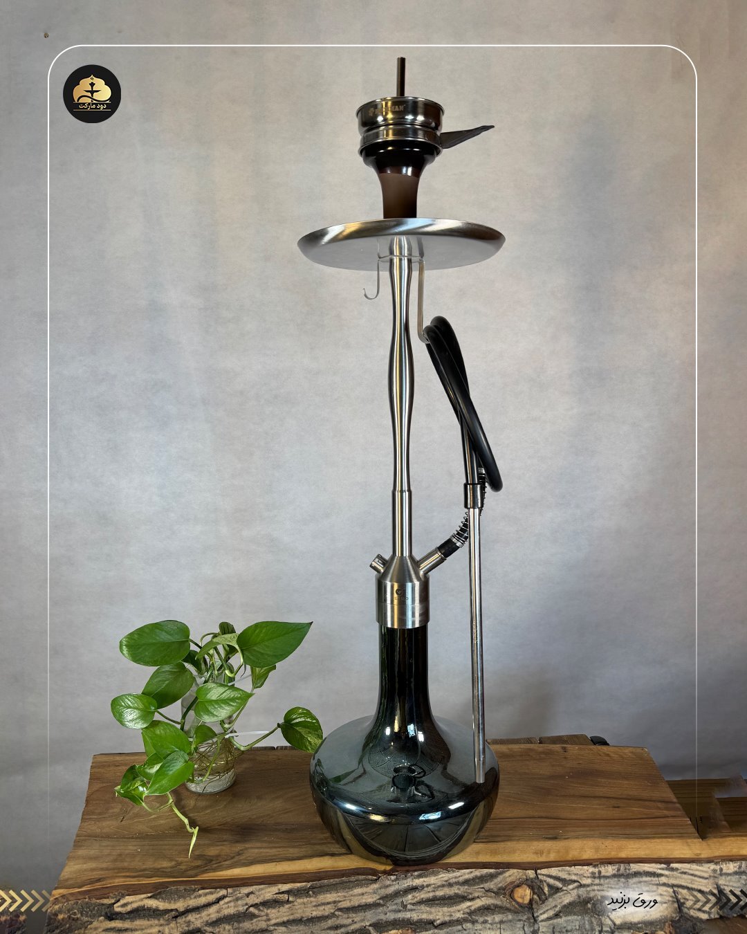  قلیان کرنو نیویورک نقره ای شیشه جیوه ای | { اصل + 3 سال گارانتی } 