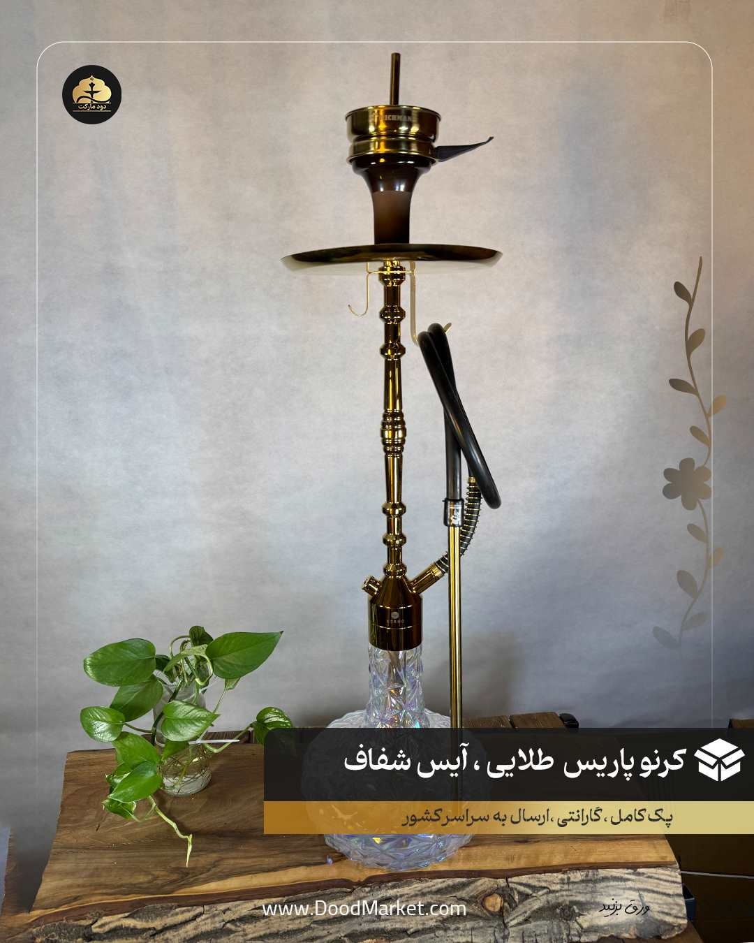  کرنو اورجینال طلایی پاریس طلایی باشیشه آیس شفاف 