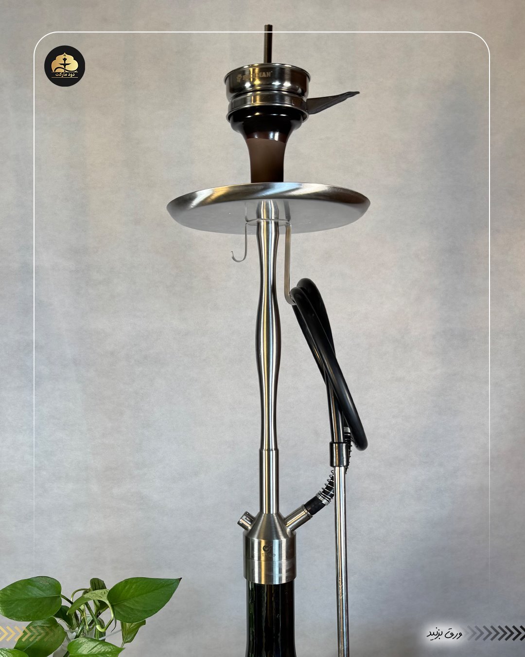  قلیان کرنو نیویورک نقره ای شیشه جیوه ای | { اصل + 3 سال گارانتی } 