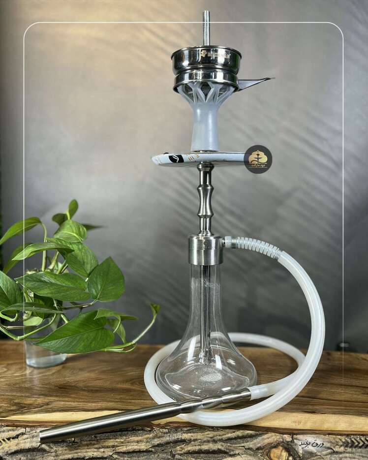 قلیان کرنو مینی نقره ای شیشه شفاف | قلیان کرنو اصل