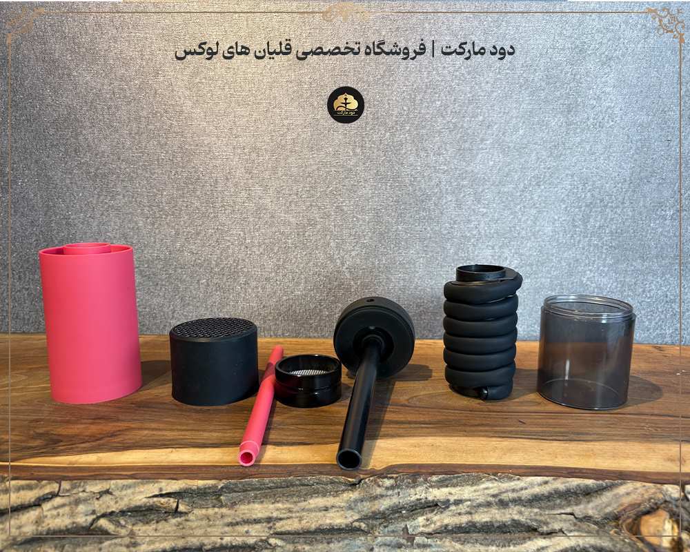  جزییات قلیان ماشینی قرمز 